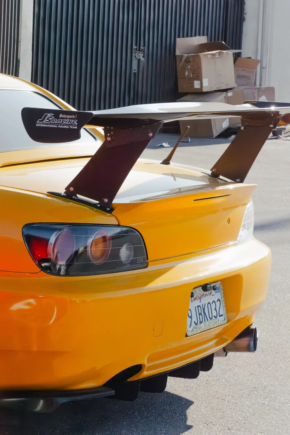 Yellow Honda S2000 paint correction and ceramic coating — studio photo 81