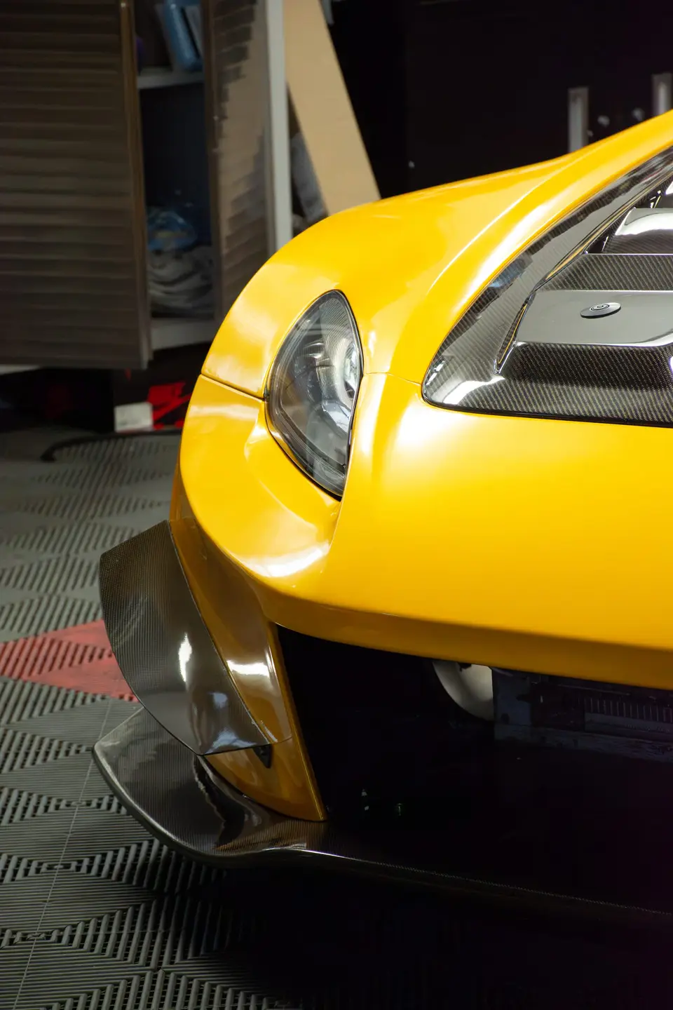 Yellow Honda S2000 paint correction and ceramic coating — studio photo 11
