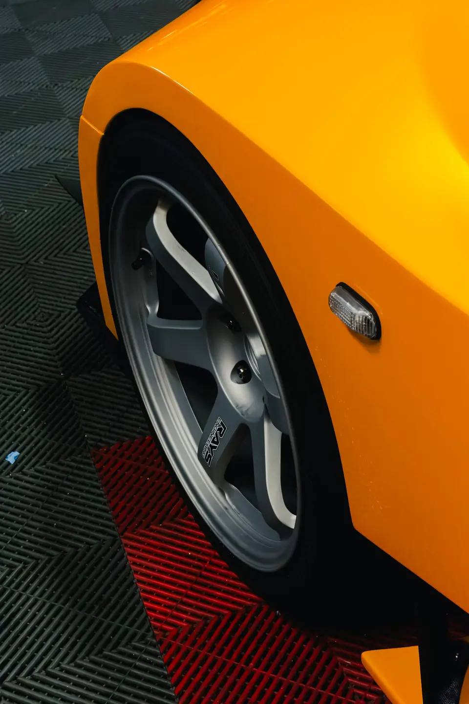 Yellow Honda S2000 paint correction and ceramic coating — studio photo 12