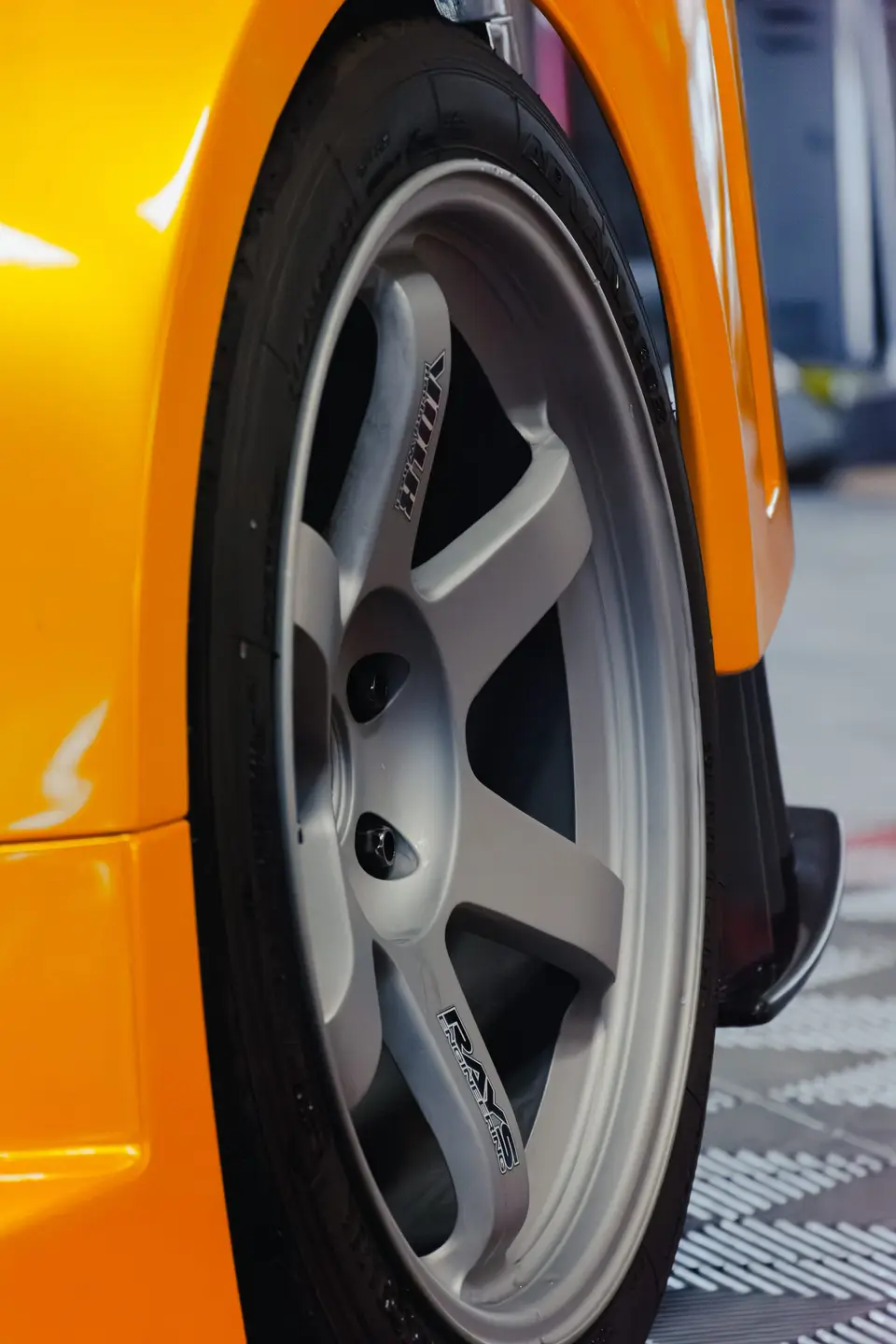 Yellow Honda S2000 paint correction and ceramic coating — studio photo 19