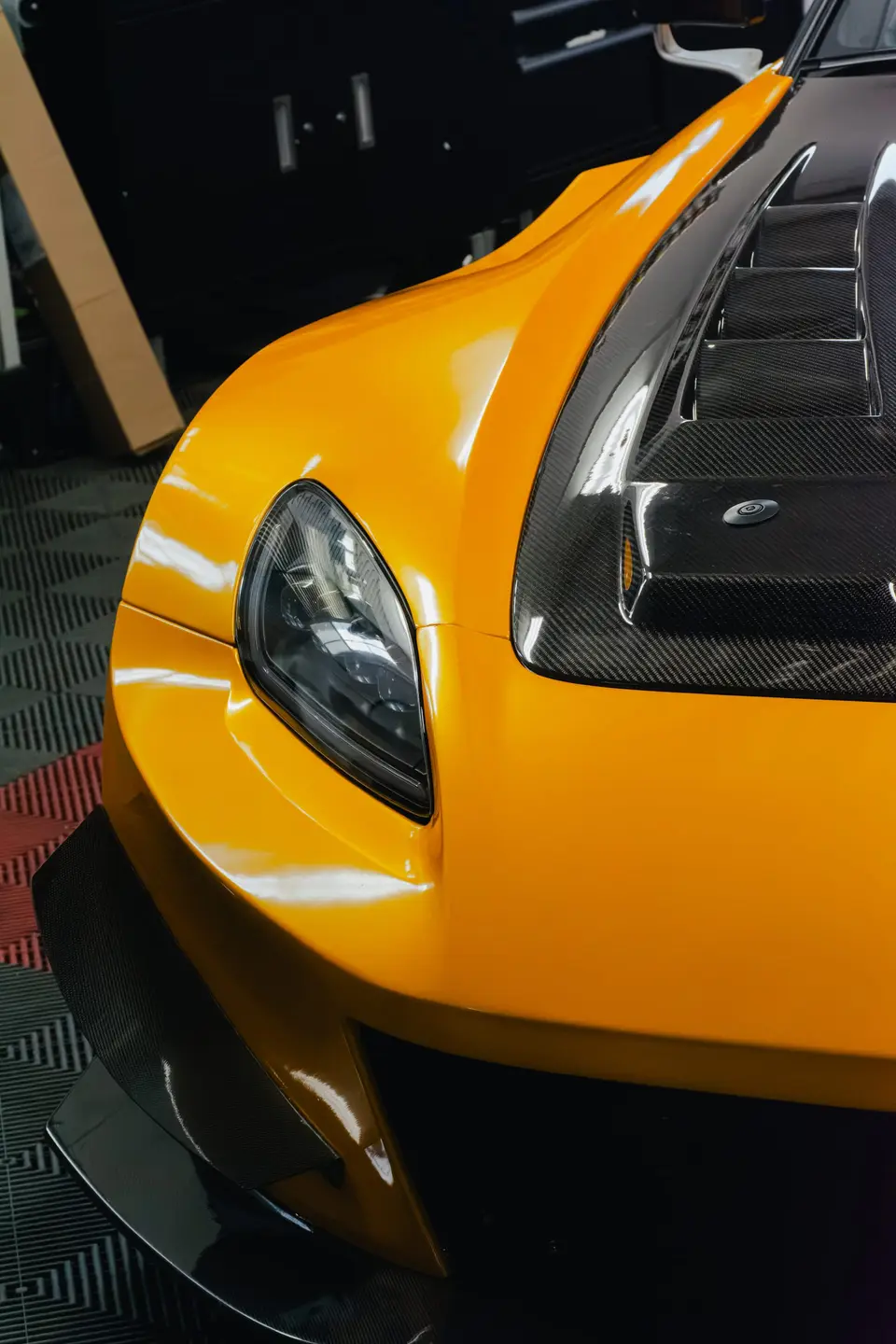 Yellow Honda S2000 paint correction and ceramic coating — studio photo 24