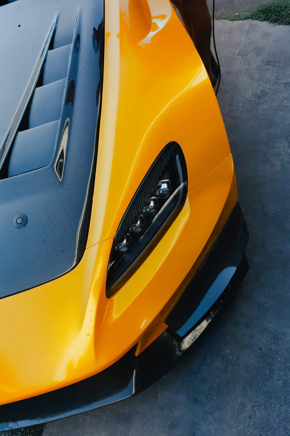 Yellow Honda S2000 paint correction and ceramic coating — studio photo 36