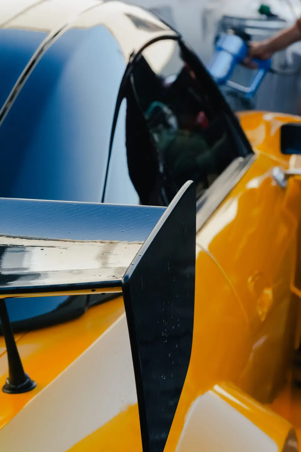 Yellow Honda S2000 paint correction and ceramic coating — studio photo 38