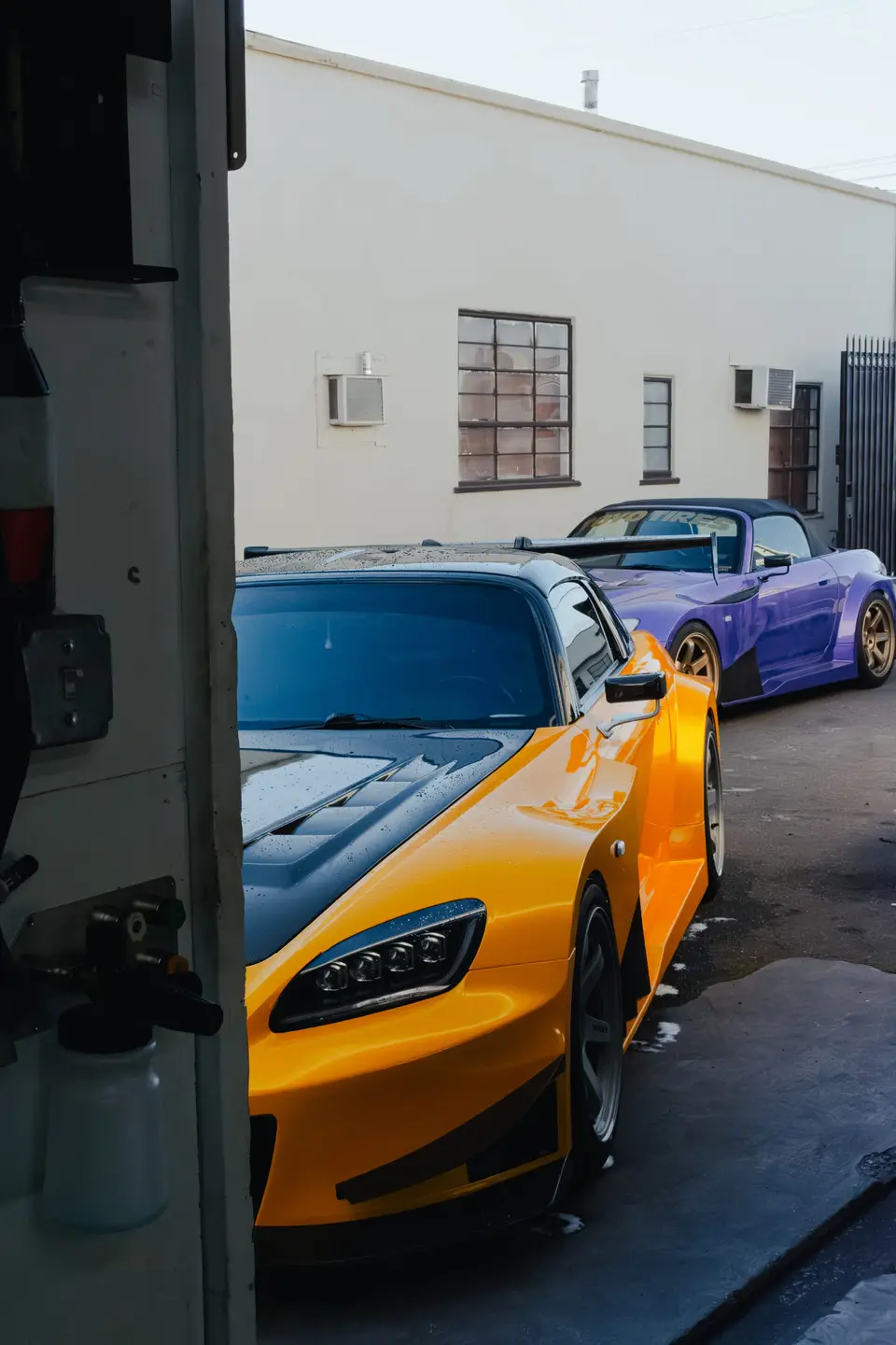 Yellow Honda S2000 paint correction and ceramic coating — studio photo 52