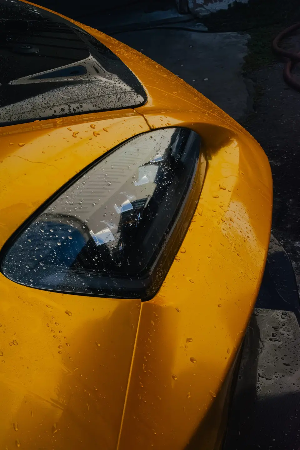Yellow Honda S2000 paint correction and ceramic coating — studio photo 65