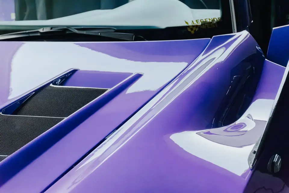 Purple Honda S2000 paint correction and ceramic coating — studio photo 10