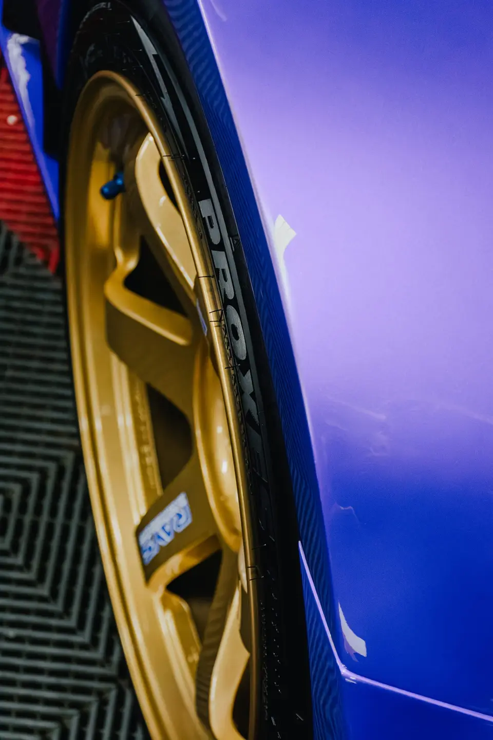 Purple Honda S2000 paint correction and ceramic coating — studio photo 13