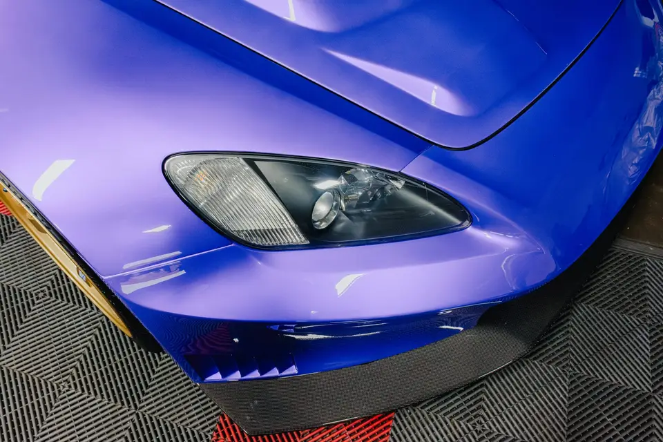 Purple Honda S2000 paint correction and ceramic coating — studio photo 15