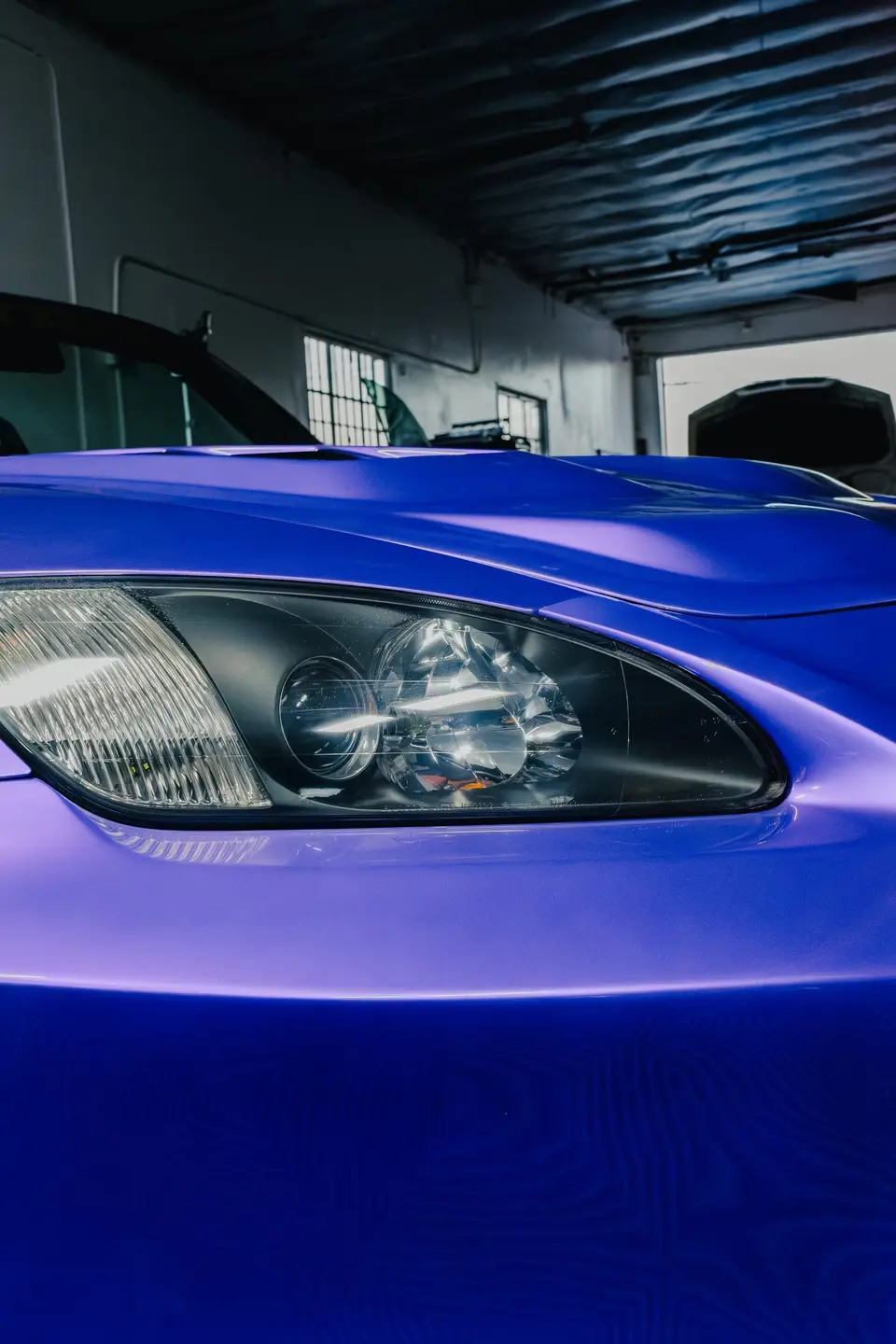 Purple Honda S2000 paint correction and ceramic coating — studio photo 16