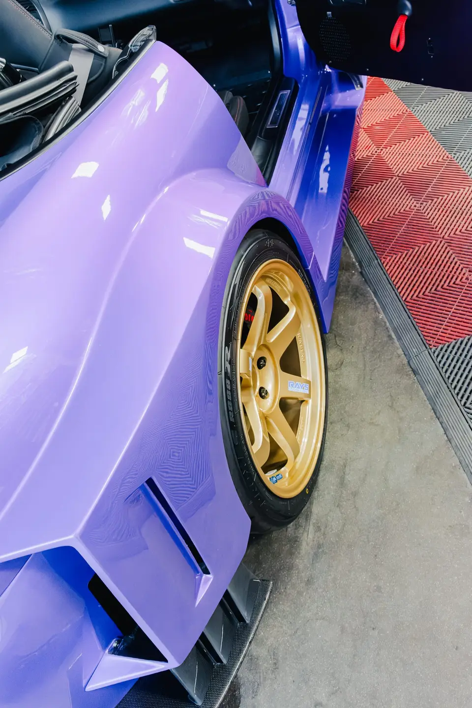 Purple Honda S2000 paint correction and ceramic coating — studio photo 22